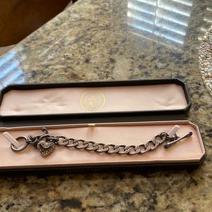 Juicy Couture Rose Gold Chunky Heart Charm Bracelet in Box